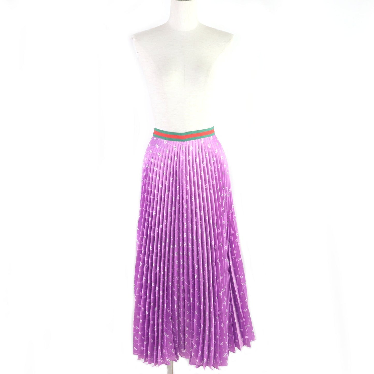 GUCCI Pleated skirt 696770 Main: 100% polyester, Part: 100% nylon purple Women 42