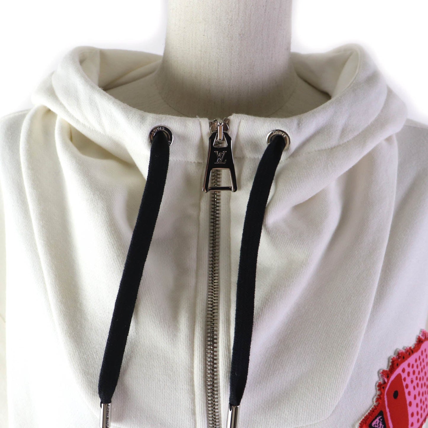 LOUIS VUITTON Hoodie Main: 100% cotton, part: 50% cotton, part: 20% polyester, part: 15% polyurethane, part: 10% nylon, part: 5% inorganic fiber white Women S