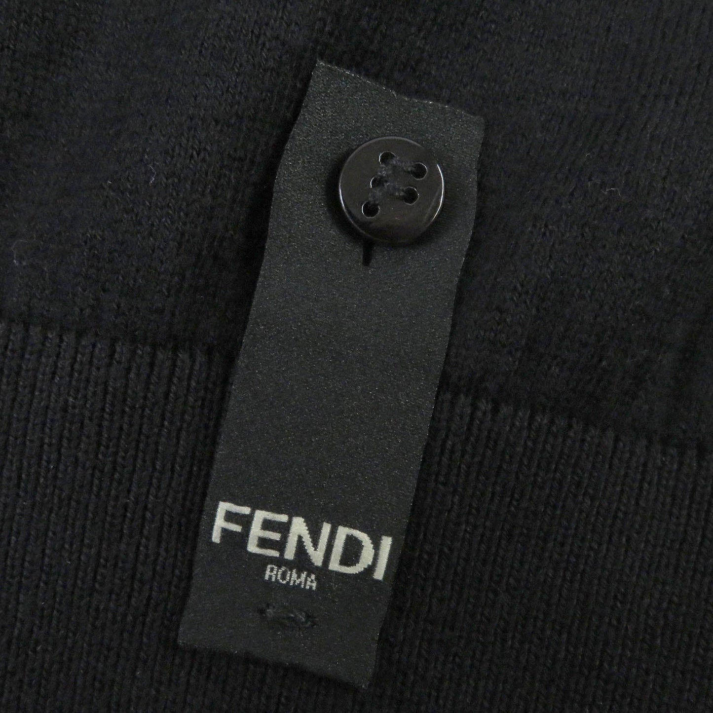 FENDI knit FZZ284 Main: 85% cotton, Main: 15% cashmere black mens 46