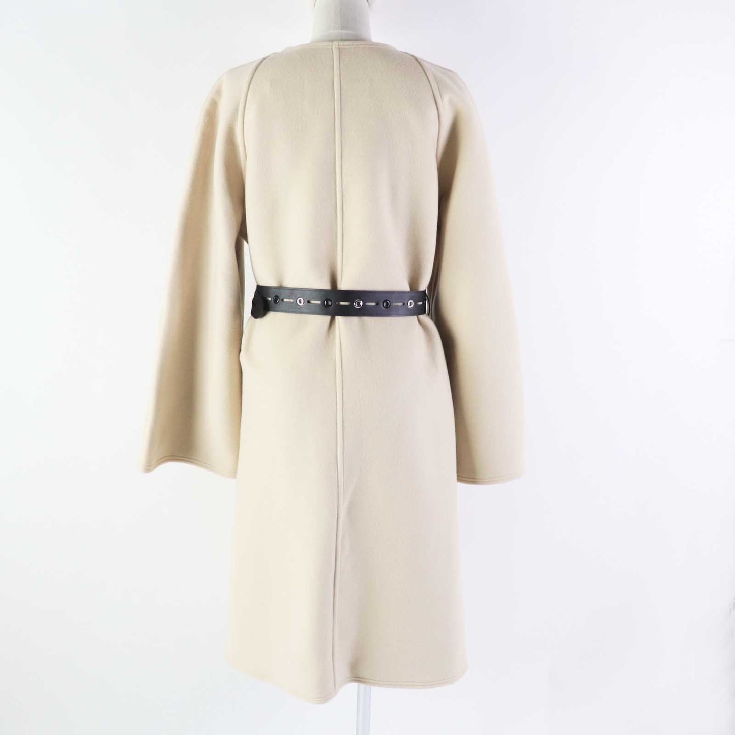 LOUIS VUITTON coat 1A4YSZ Outer: 100% cashmere, Lining: 50% rayon, Lining: 50% cupra, Part: 100% polyester, Part: lamb leather light beige Women 40