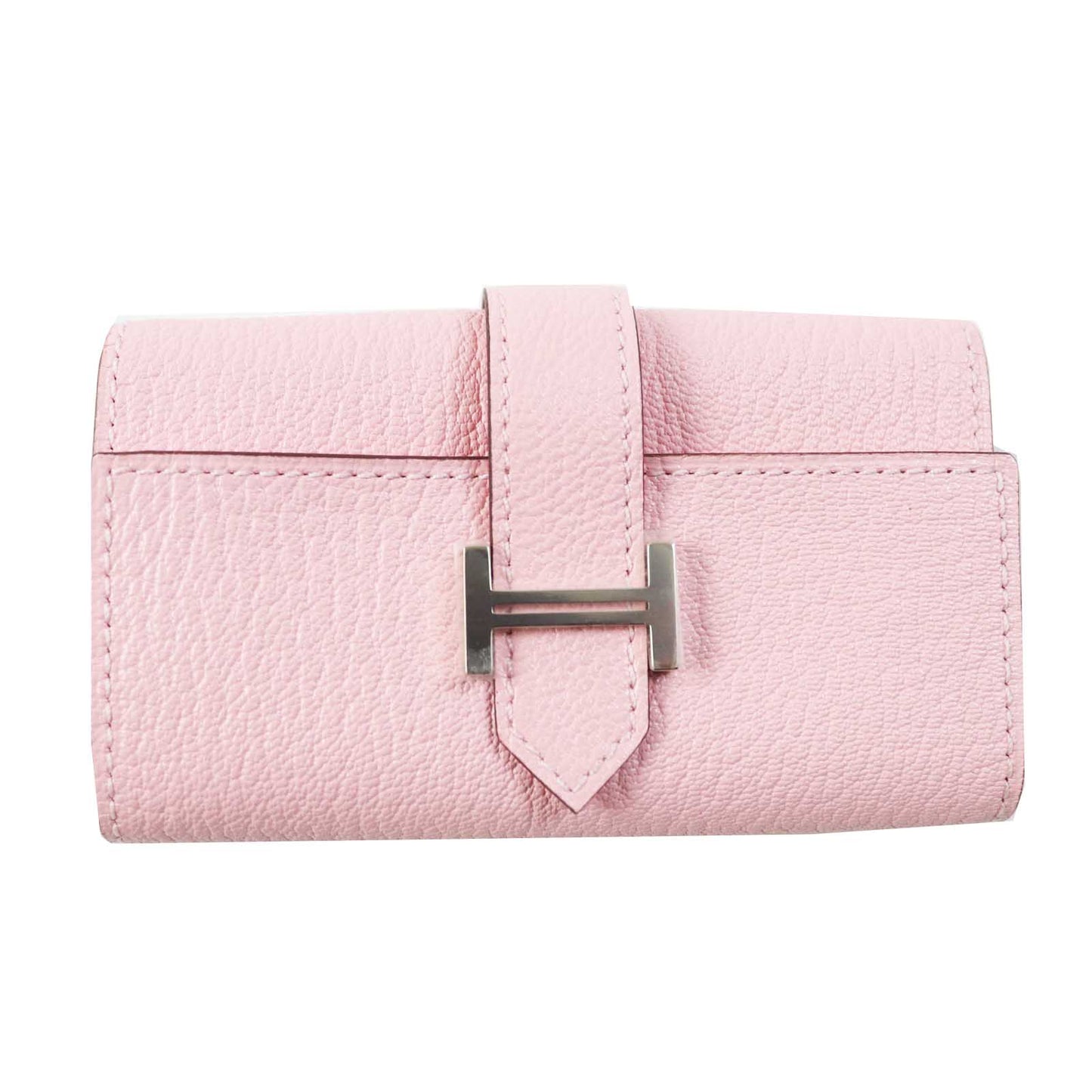 HERMES Key case Key holder Chevre Misol Rose Confetti Bean