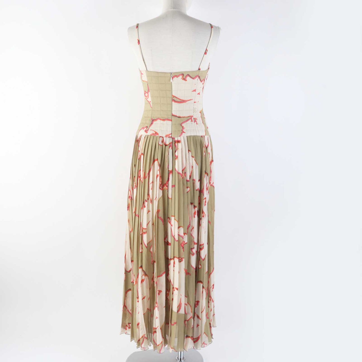 CHANEL one piece 00S P15722 Outer: 100% silk, Lining: 100% silk Khaki beige type Gabriel Women 36