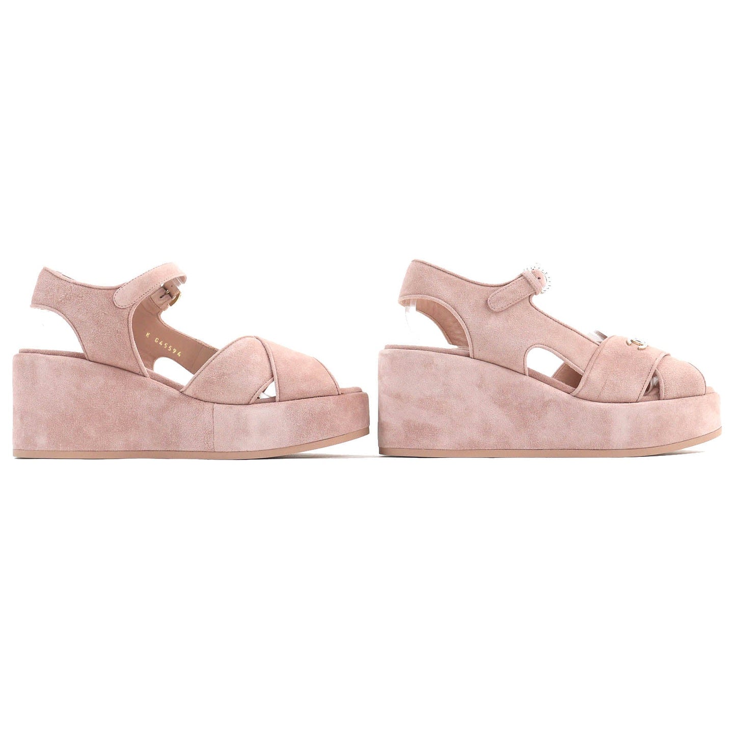 CHANEL Sandals 24P G45594 Main: Suede leather pink Women 37 1/2C