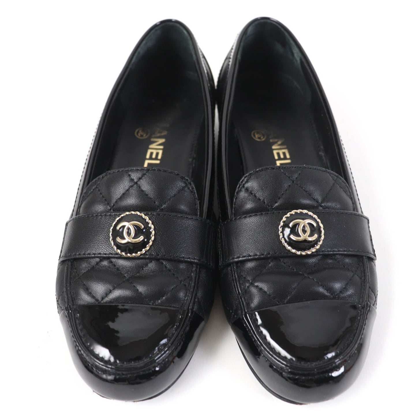 CHANEL Ballet shoes 23B G45122 Main: Leather, Main: Patent leather black Women 36 1/2C