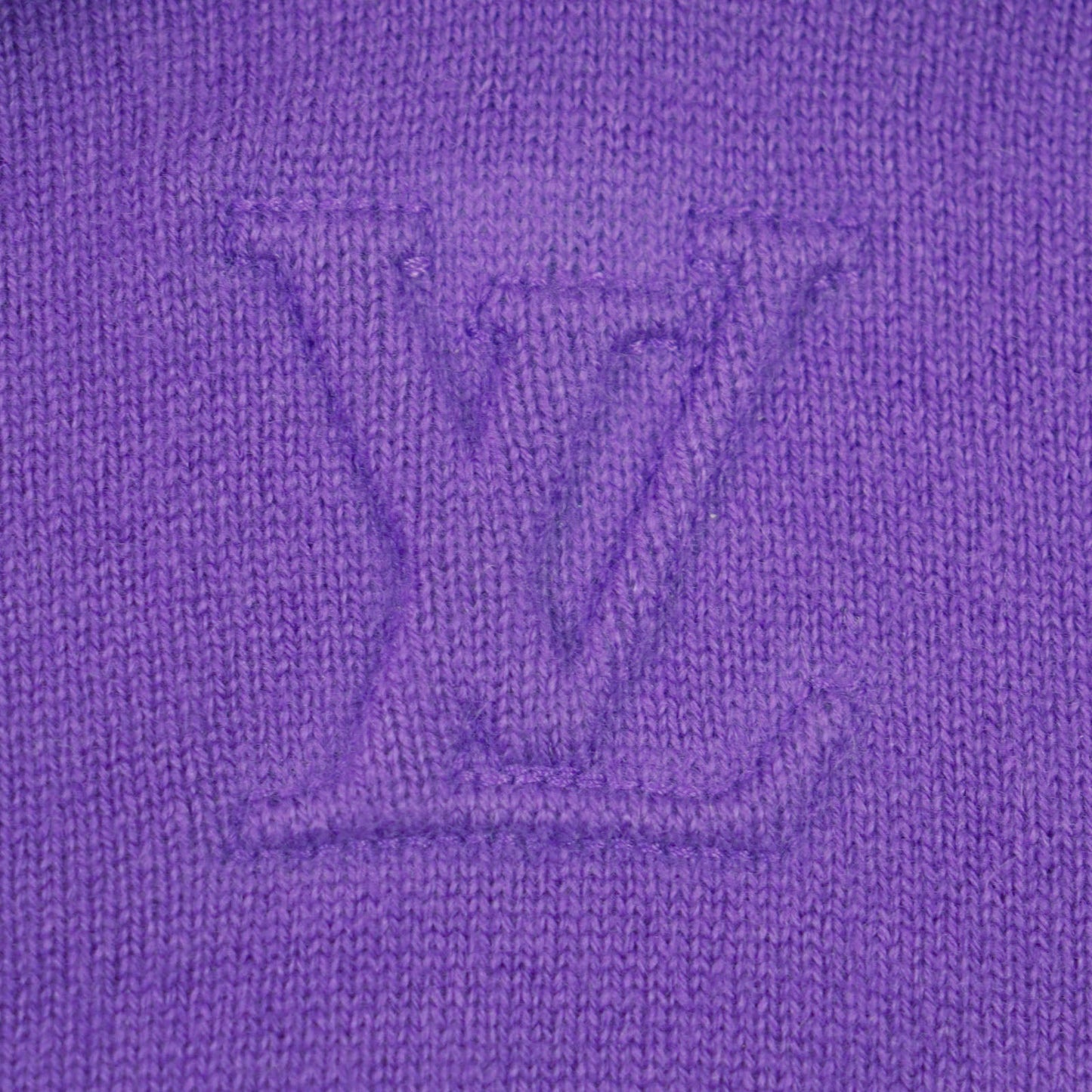LOUIS VUITTON Hoodie Main: 98% cashmere, Main: 1% silk, Main: 1% nylon purple LV embossed mens S