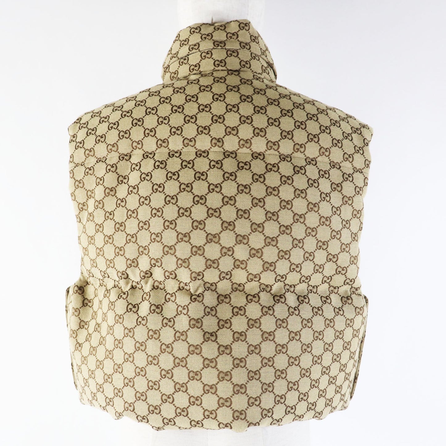 GUCCI Vest 776838 Main: 70% cotton, Main: 30% polyester, Main: 100% nylon, Filling: 100% polyester, Lining: 100% nylon beige Women XS