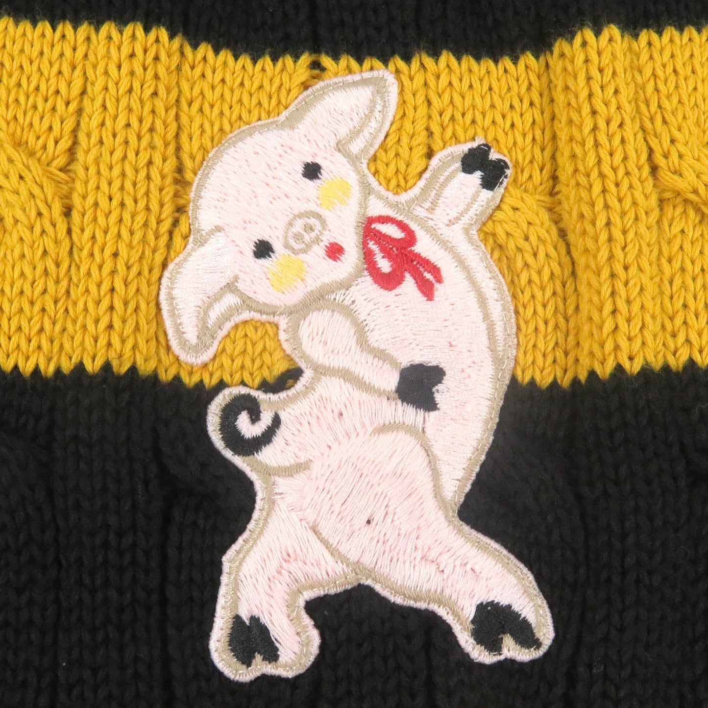 GUCCI sweater 545709 Main: 100% cotton, some: nylon, some: acrylic, some: polyester, some: wool Yellow black mens S