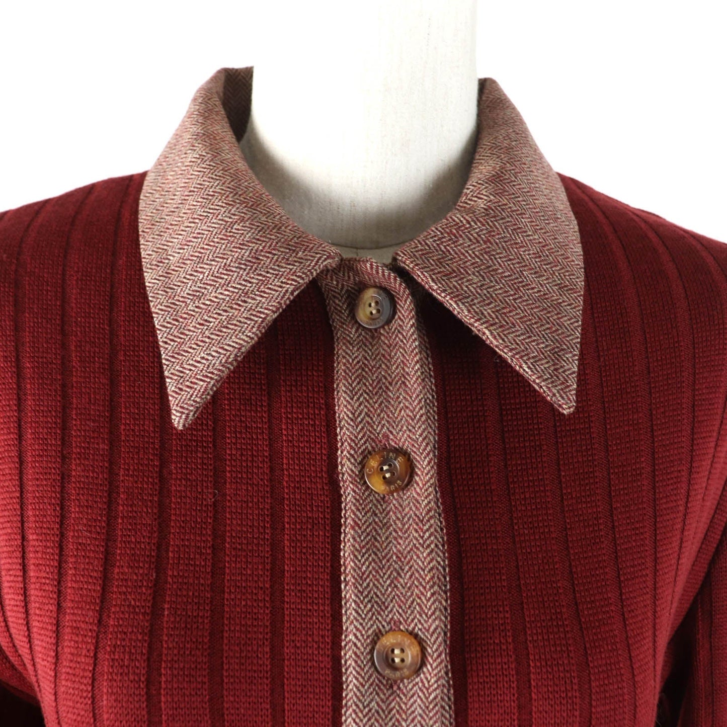 CELINE one piece Main: 100% wool, Lining: 66% acetate, Lining: 34% Bemberg Red type Women 40