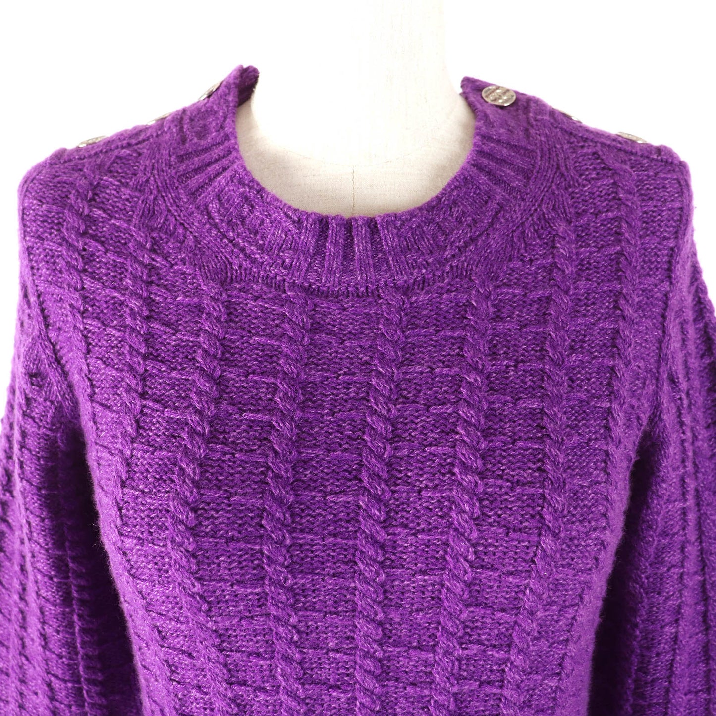 CHANEL one piece P75622 Main: 50% wool, Main: 50% cashmere purple Women 34