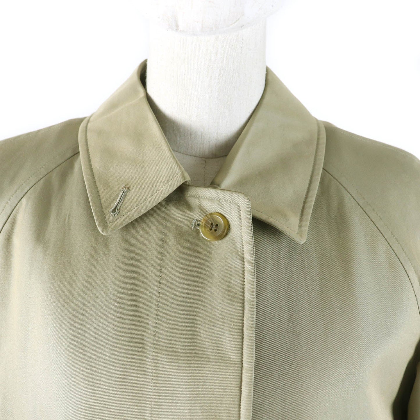 BURBERRY Stainless collar coat FD080-030-41 Outer: 100% cotton, Lining: cotton, Part: cotton, Lining: 100% wool, Lining: polyester khaki Women 11