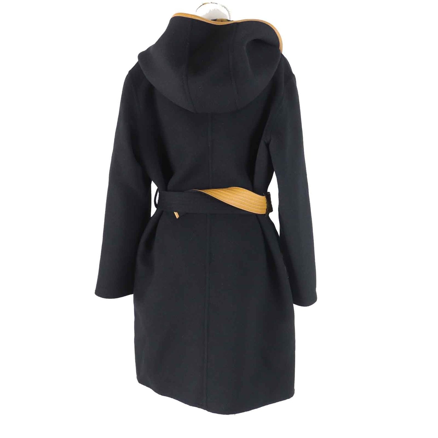 LOUIS VUITTON coat Outer: 99% wool, Outer: 1% silk, Lining: 50% cupra, Lining: 50% rayon, Part: 99% wool Black brown Women 38