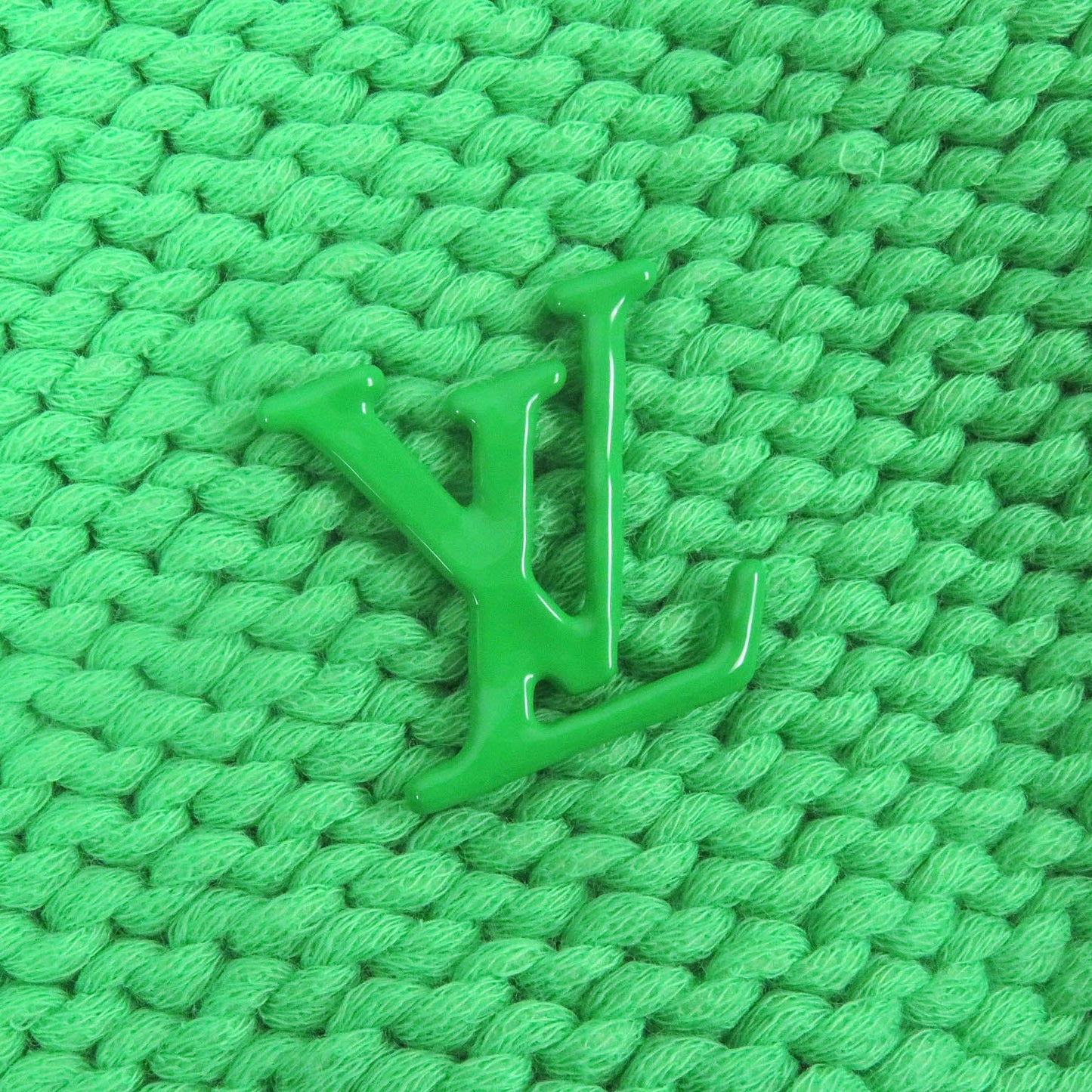 LOUIS VUITTON sweater Main: 65% cotton, Main: 35% nylon green mens L