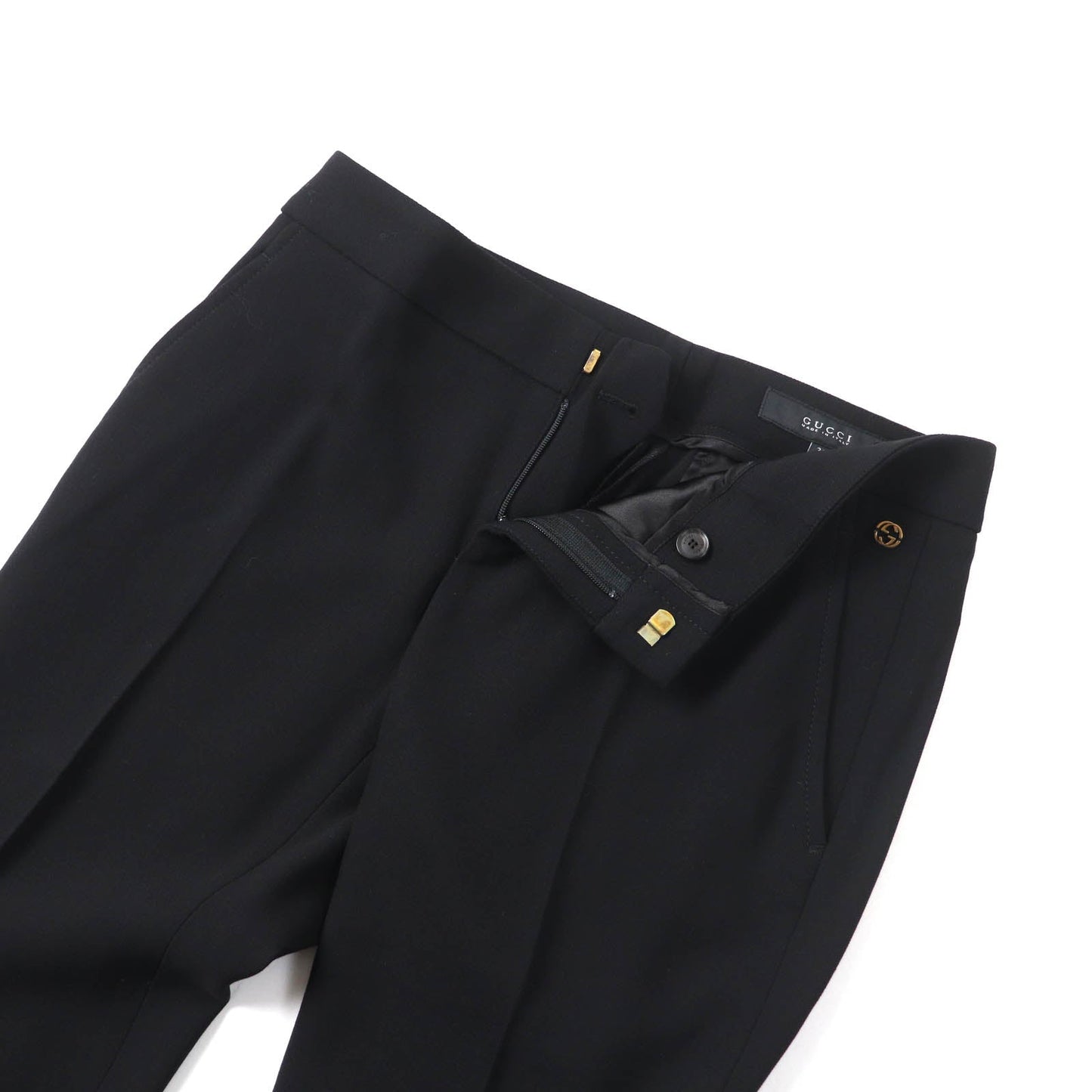 GUCCI Pants 292855 Outer: 97% wool, Outer: 3% polyurethane, Lining: 75% acetate, Lining: 25% polyester black Women 38