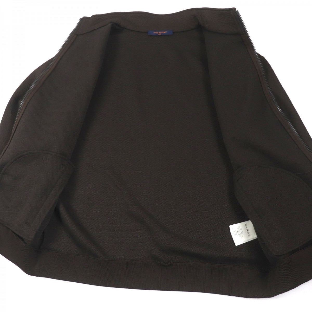 LOUIS VUITTON Track jacket HJY45W Outer material: 66% polyester, Outer material: 21% nylon, Outer material: 13% cotton, Lining: 100% nylon Dark brown mens XXL