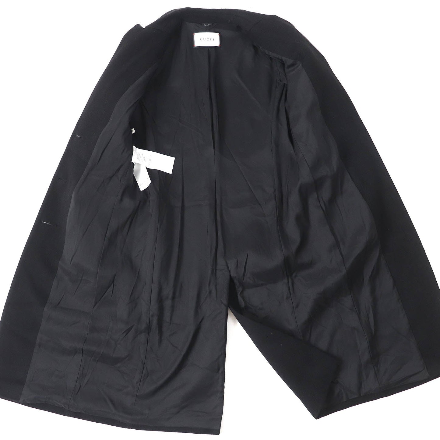 Gucci Wool Chester Coat Black 36 Women