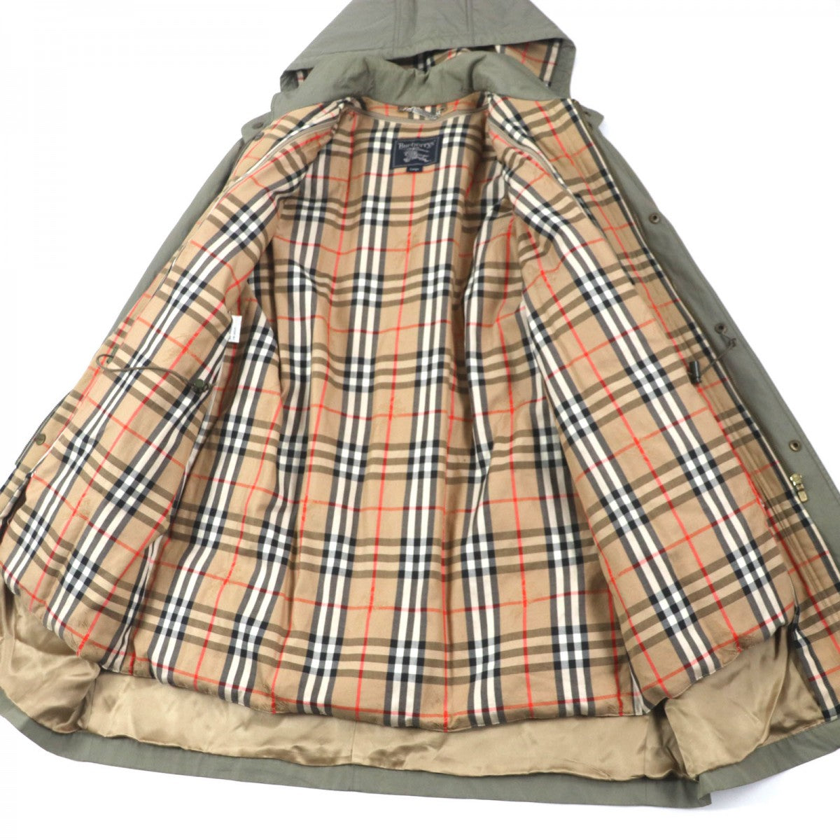 BURBERRY Mod coat Outer: 100% cotton, Lining: Cupra, Sleeve lining: Cupra, Filling: Polyester, Liner: 100% cotton khaki mens L