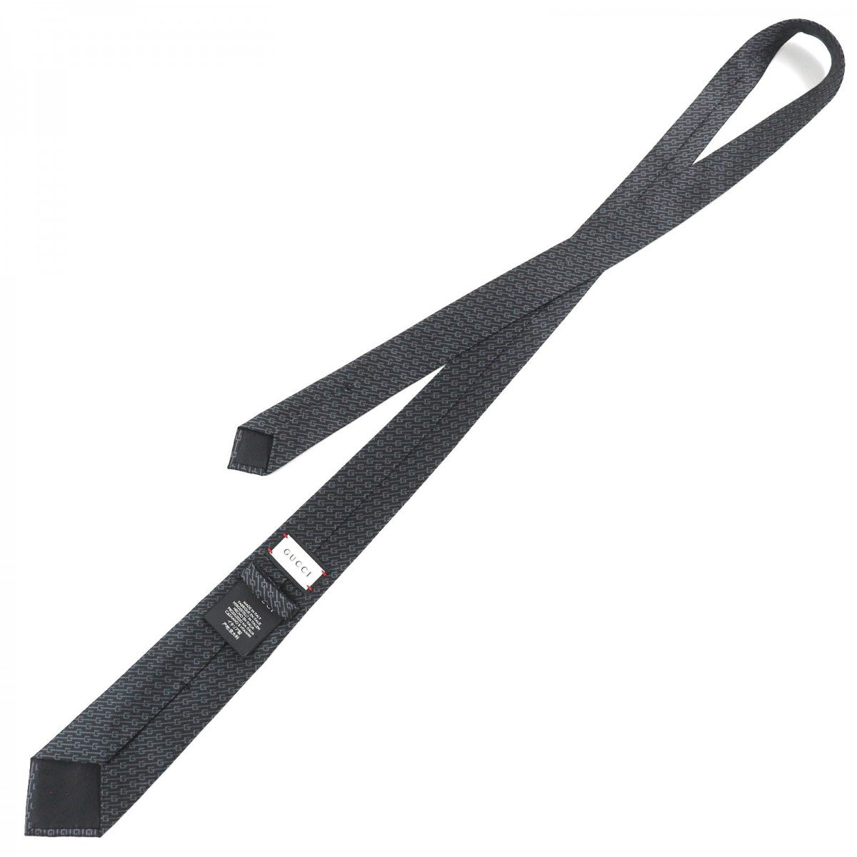 GUCCI tie Main: 100% silk, Lining: 60% cupra, Lining: 40% silk Dark brown gray mens