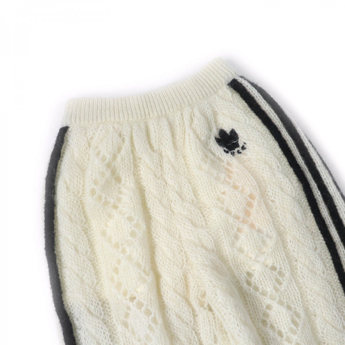 GUCCI Pants 721504 Main: 67% mohair, 28% nylon, 5% wool, part: 64% mohair, 28% nylon, 1% polyurethane, part: 67% mohair, 28% nylon, 5% wool, inner: 75% acetate, 25% silk Ivory black Women XS