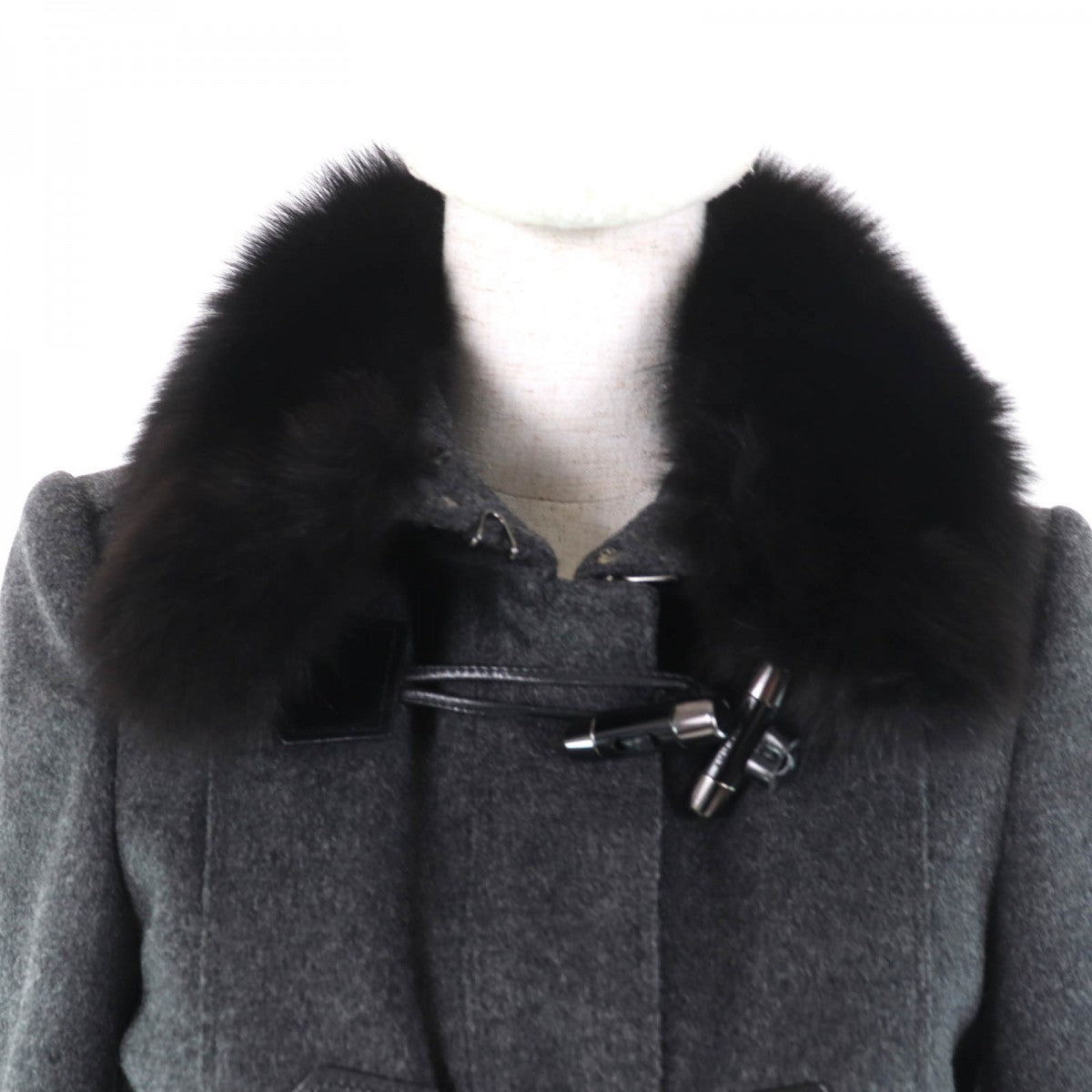 BURBERRY LONDON coat Outer: 80% wool, Outer: 20% cashmere, Lining: 50% acetate, Lining: 50% viscose (rayon), Part: 60% acetate gray Women 38