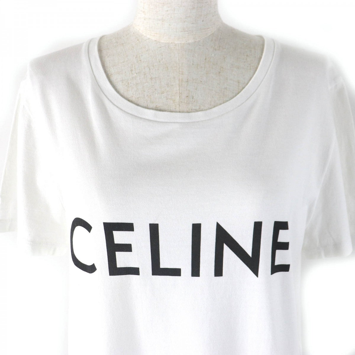 CELINE Short sleeve T-shirt 2X314916G Main: 100% cotton White black Women L