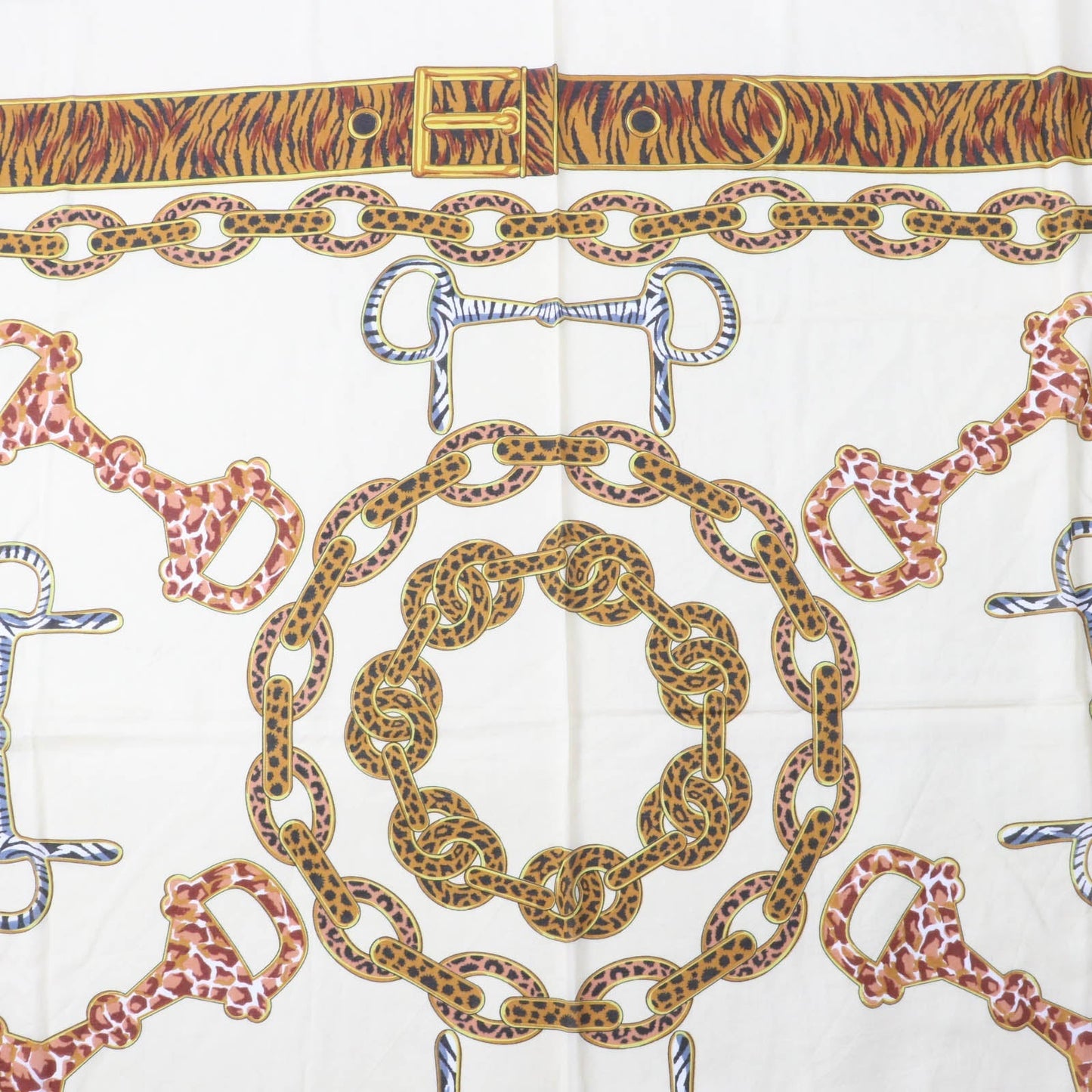 Gucci Stall Animal Pattern Horsebit Cotton Large Shawl