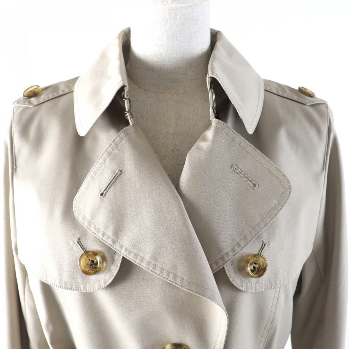 BURBERRY LONDON trench coat Outer: 63% polyester, Outer: 37% cotton, Lining: 100% cotton, Part: 100% cupra, Part: cowhide beige Women 11