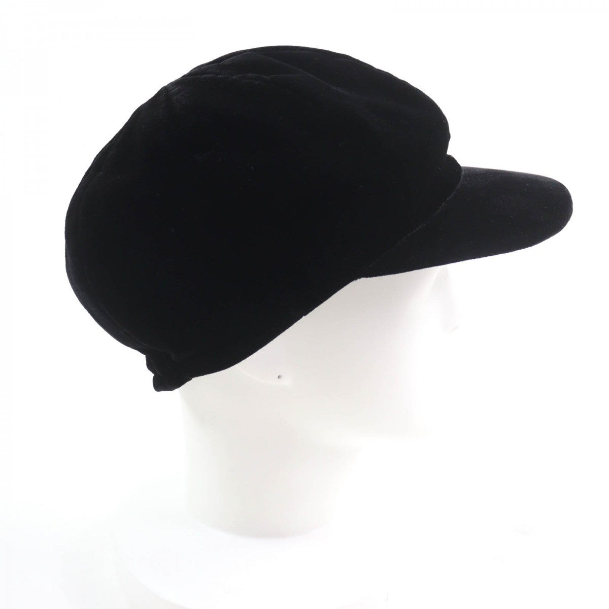 CHANEL Casquette Outer: 92% viscose (rayon), Outer: 8% silk, Lining: 100% cotton, Part: 100% metal black Women M