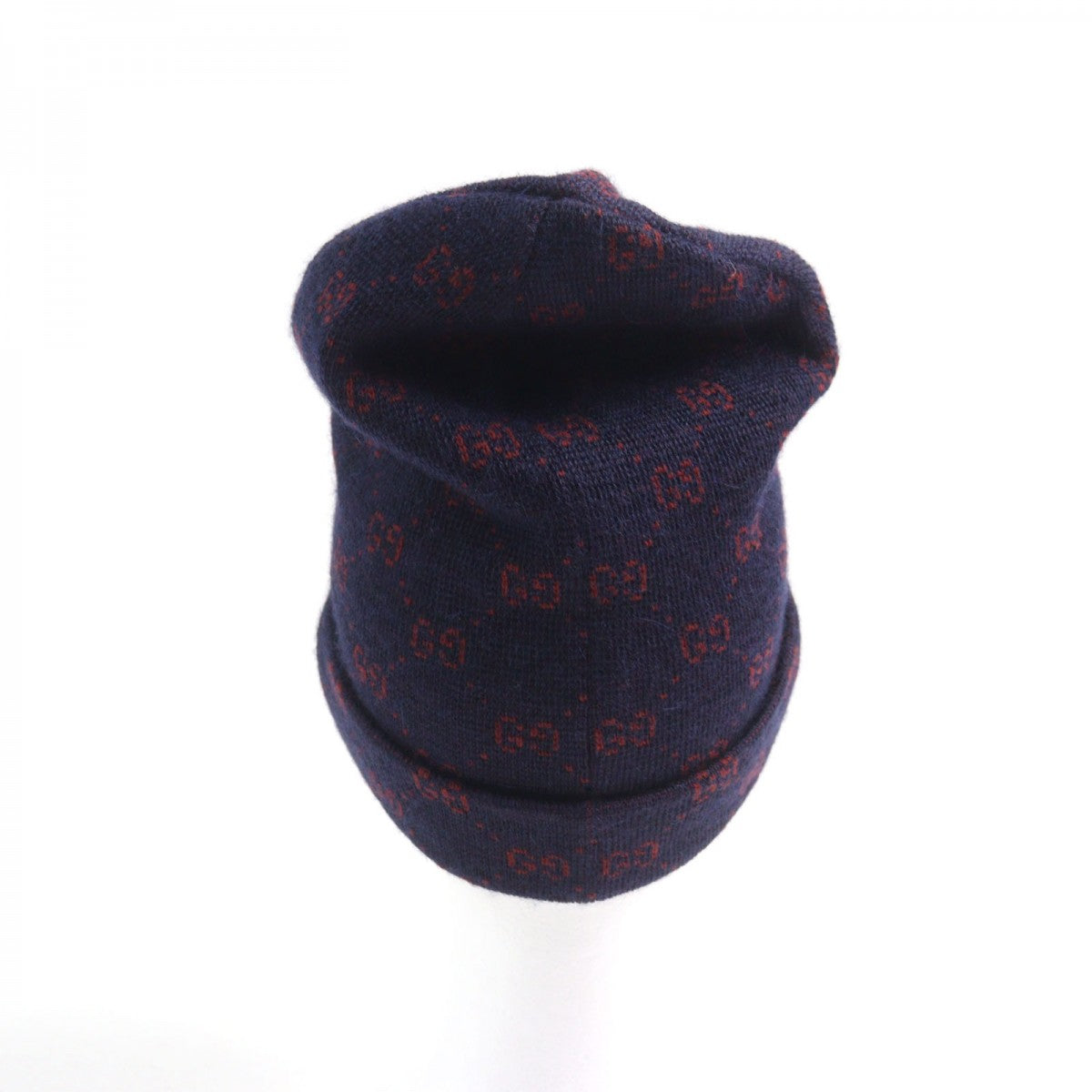GUCCI Knit cap 534812 4G295 Main: 85% alpaca, Main: 15% wool, Part: 100% polyester Navy red mens M