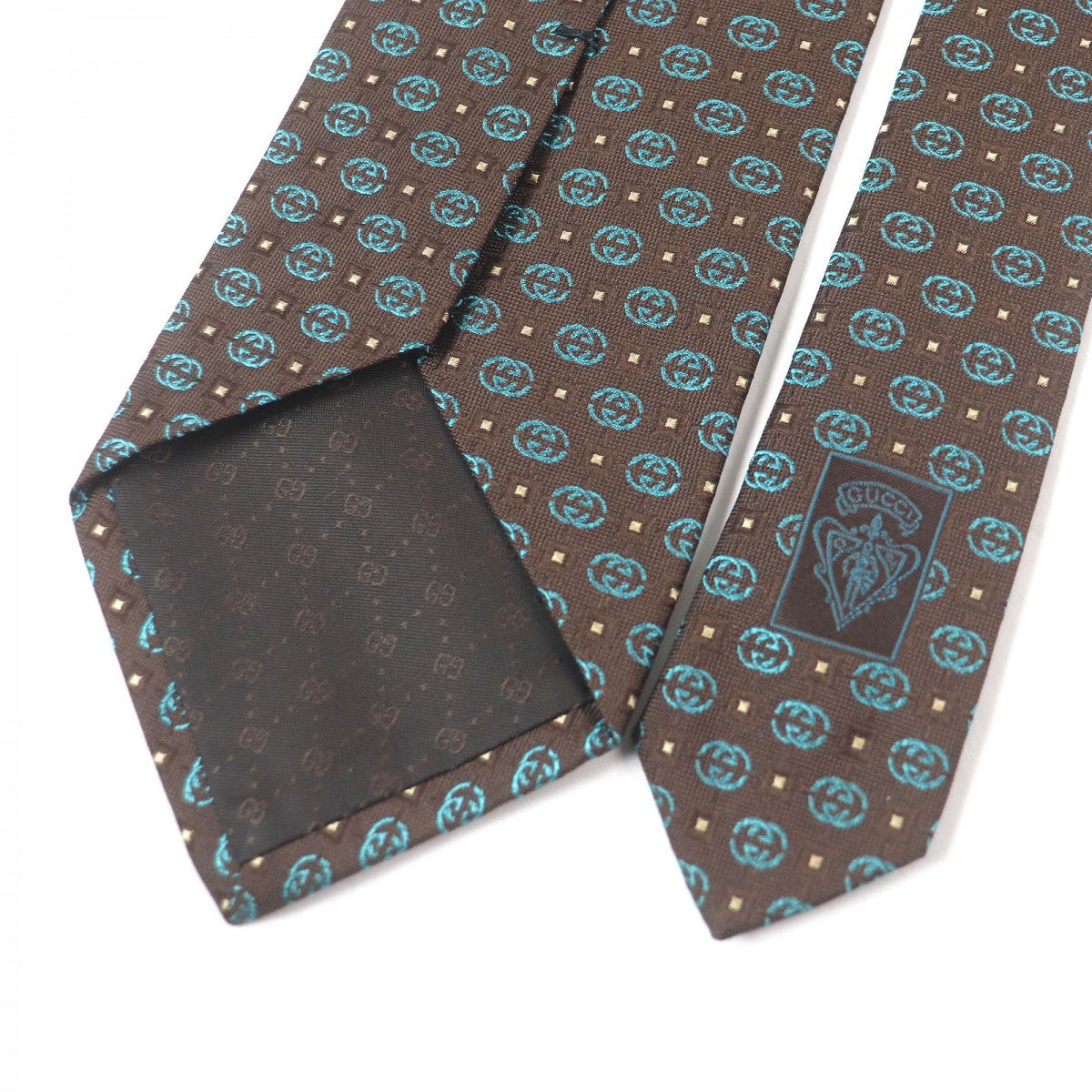 GUCCI tie Main: 100% silk Brown mens