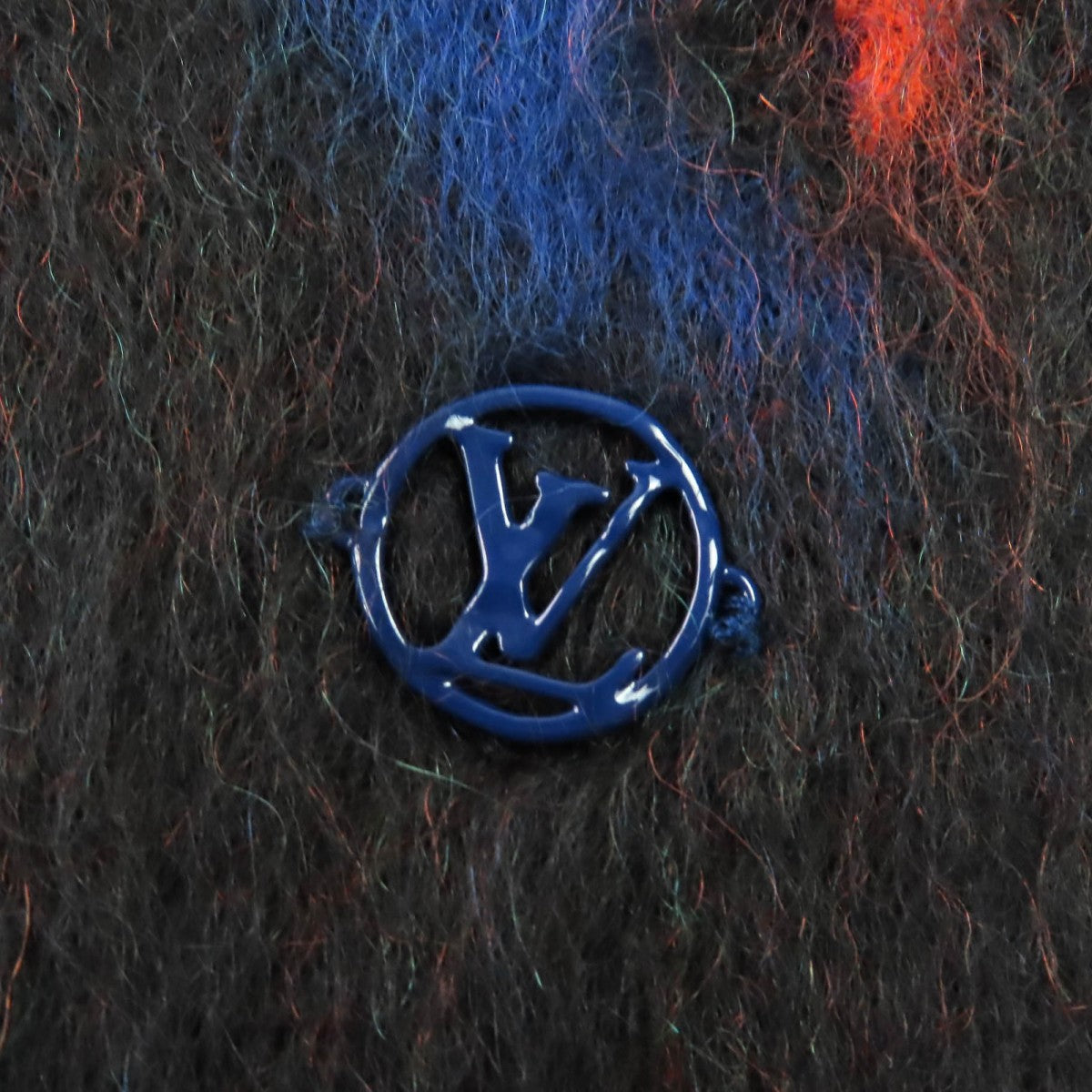 LOUIS VUITTON knit Main: 67% mohair, Main: 5% wool, Main: 28% nylon Black multicolor mens M