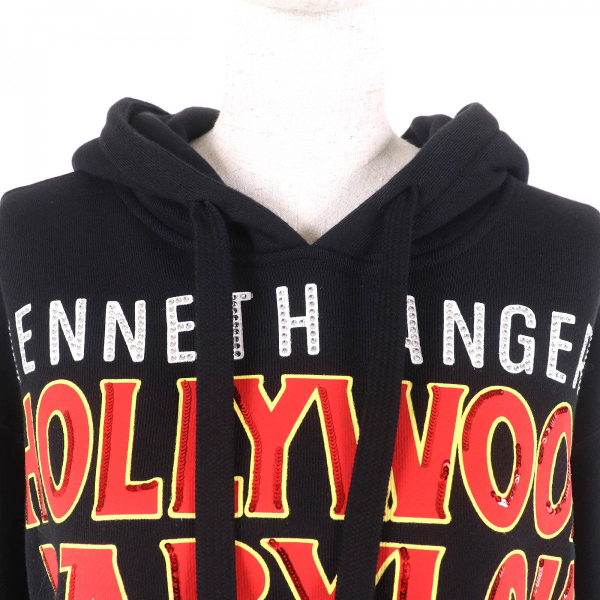 GUCCI Hoodie 688197 Main: 100% cotton, some: glass, some: sequins, some: polyester black Women XXS