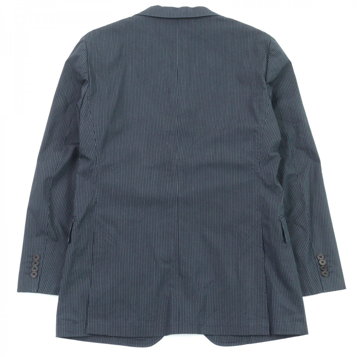 BURBERRY BLACK LABEL tailored jacket BME62-209-29 Outer: 93% cotton, Outer: 4% polyurethane, Outer: 3% polyester, Lining: polyester, Sleeve lining: cupra Navy Stripe Pattern mens M
