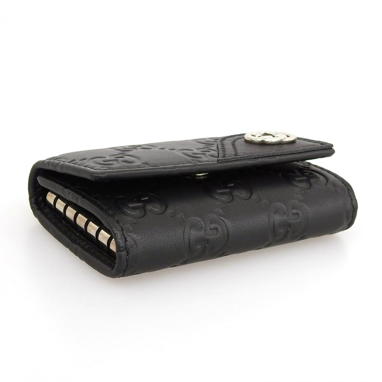 GUCCI Key case Key holder 181680 leather black