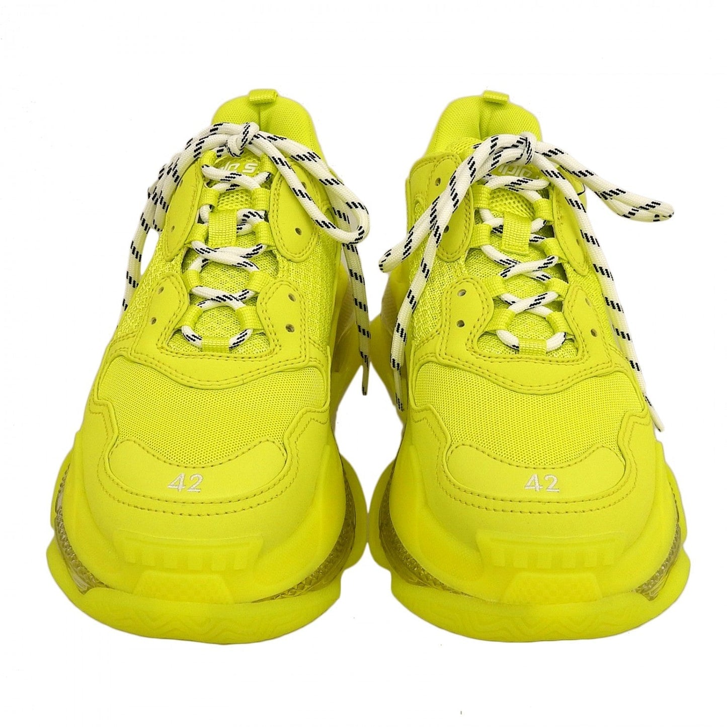 BALENCIAGA sneakers 541624 leather Neon yellow TRIPLE-S Triple S 27.5