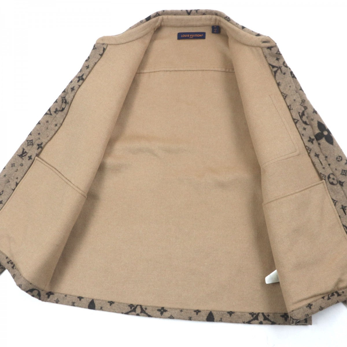 LOUIS VUITTON Jacket HSB39W Outer: 70% wool, Outer: 20% silk, Outer: 10% cashmere, Lining: 100% cotton, Part: 100% polyester Brown mens 50