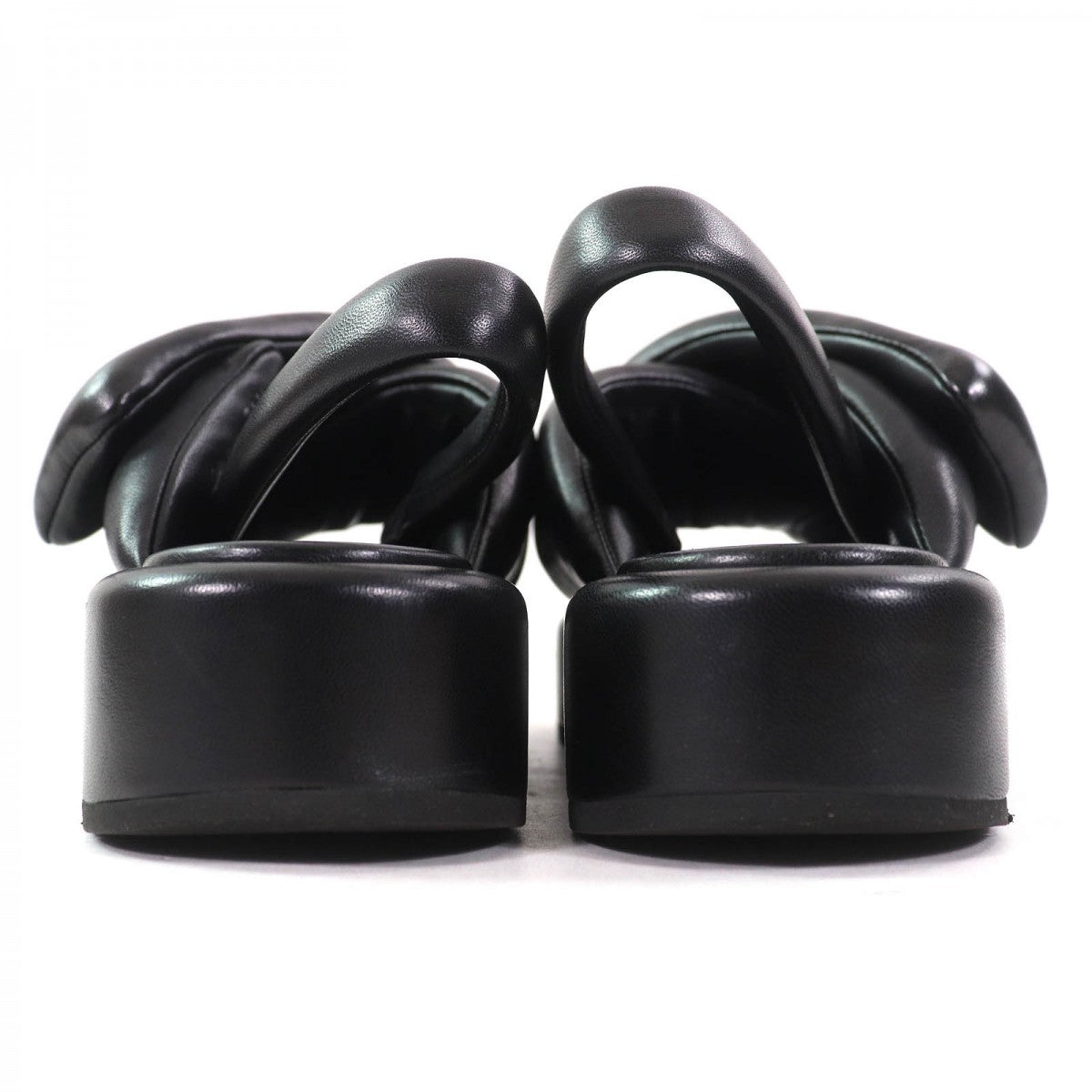 PRADA Sandals 1XZ758 leather black 34.5