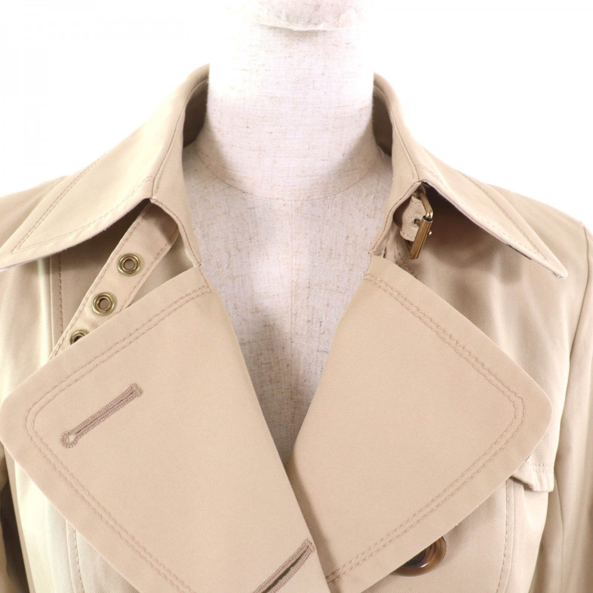 BURBERRY BLUE LABEL trench coat FR11-697 cotton beige 40