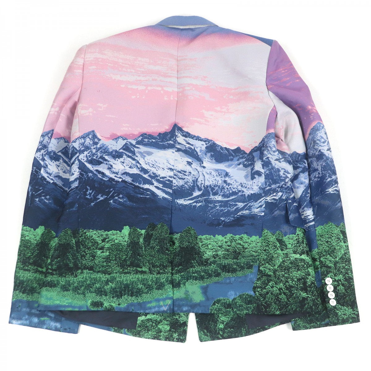 LOUIS VUITTON tailored jacket polyester Pink type LV Landscape 50