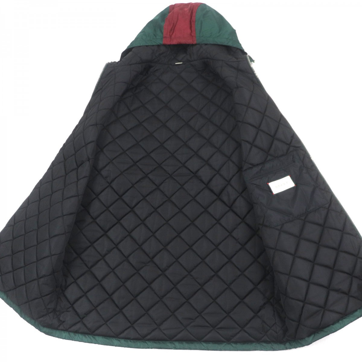 GUCCI Mountain Hoodie 590746 Nylon Green Bordeaux 46