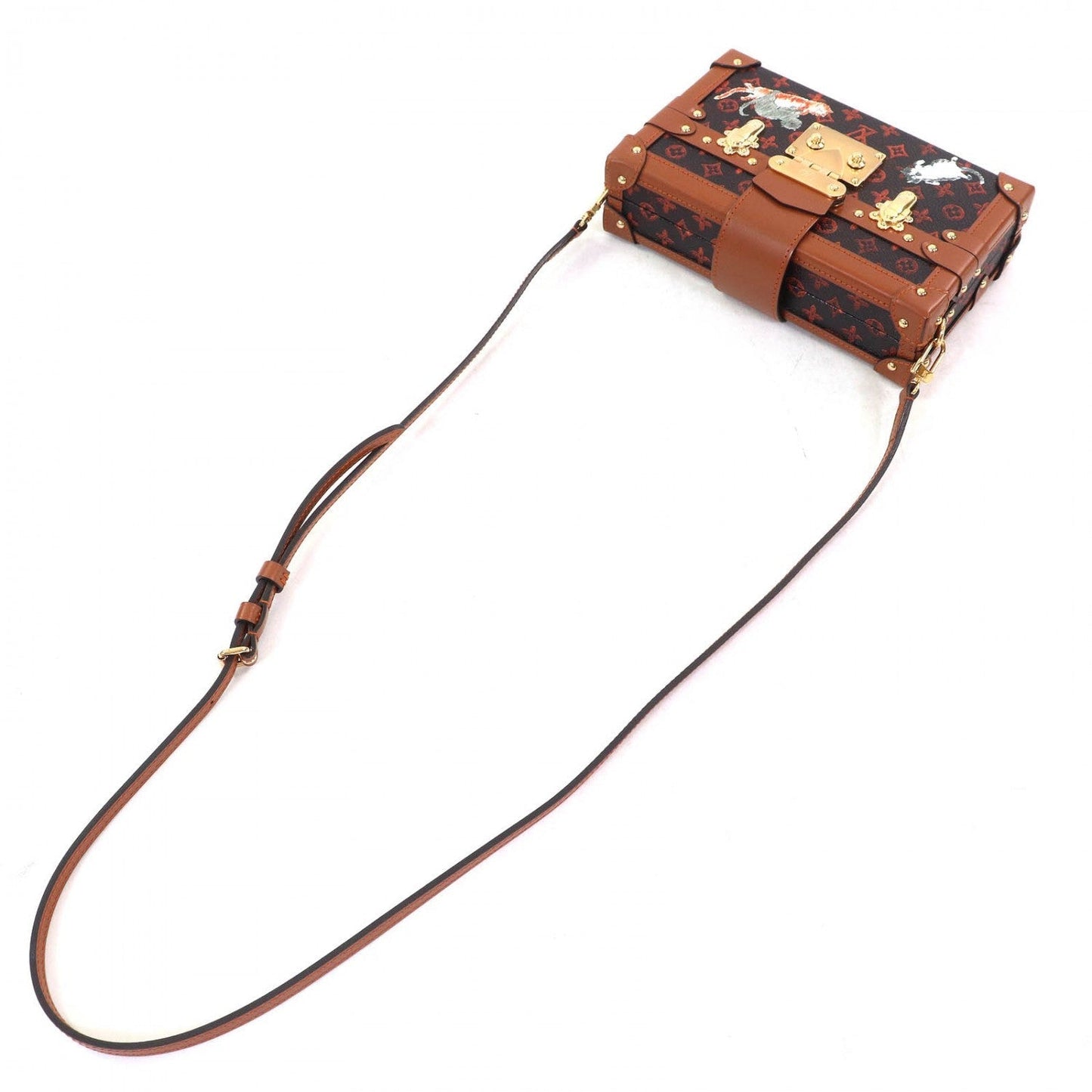 LOUIS VUITTON Shoulder Bag M44407 Transformed monogram canvas Brown Petite Malle Transformed Catgram