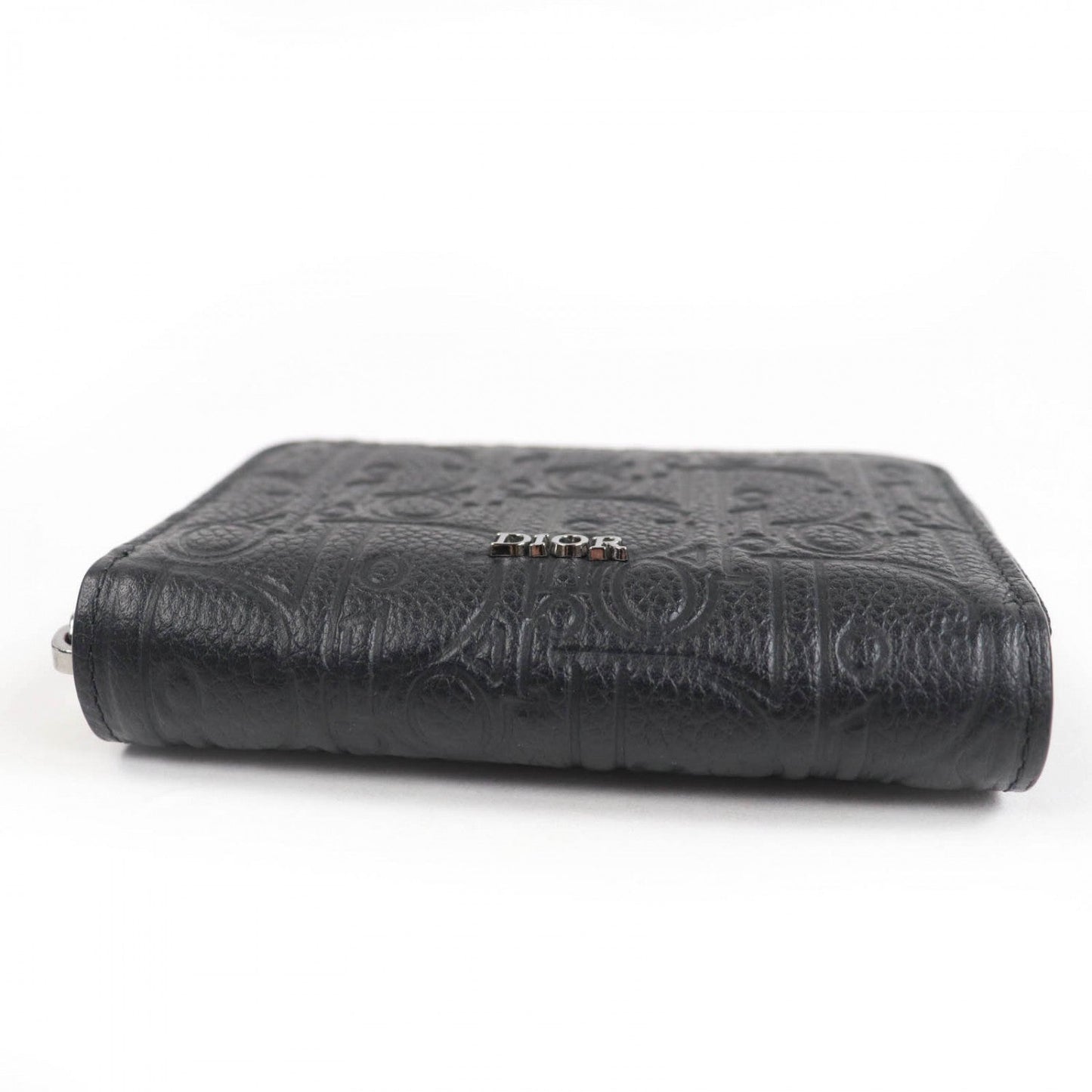 Dior Coin case 2ESBC316FLG leather black Zip coin case