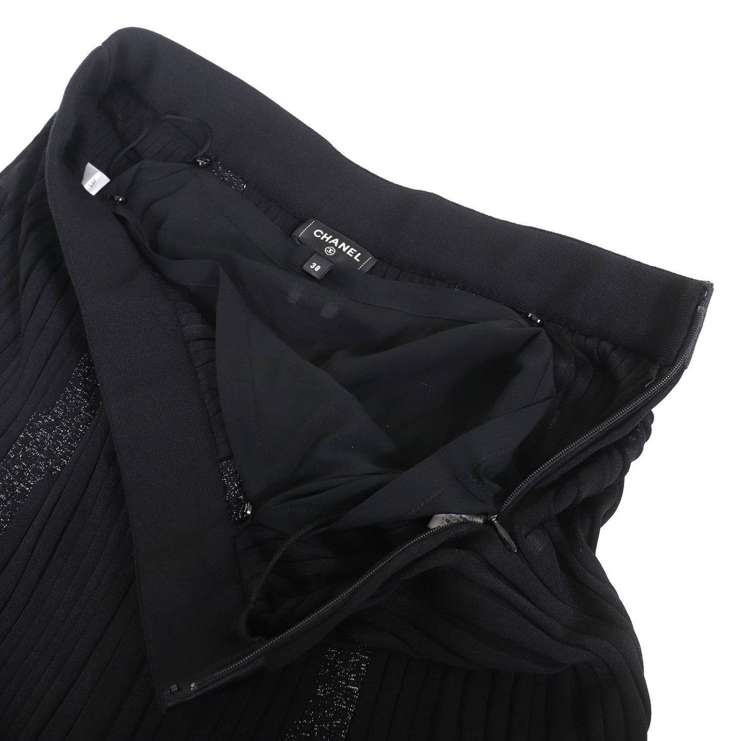CHANEL Pleated skirt P72907K10467 Viscose black 38