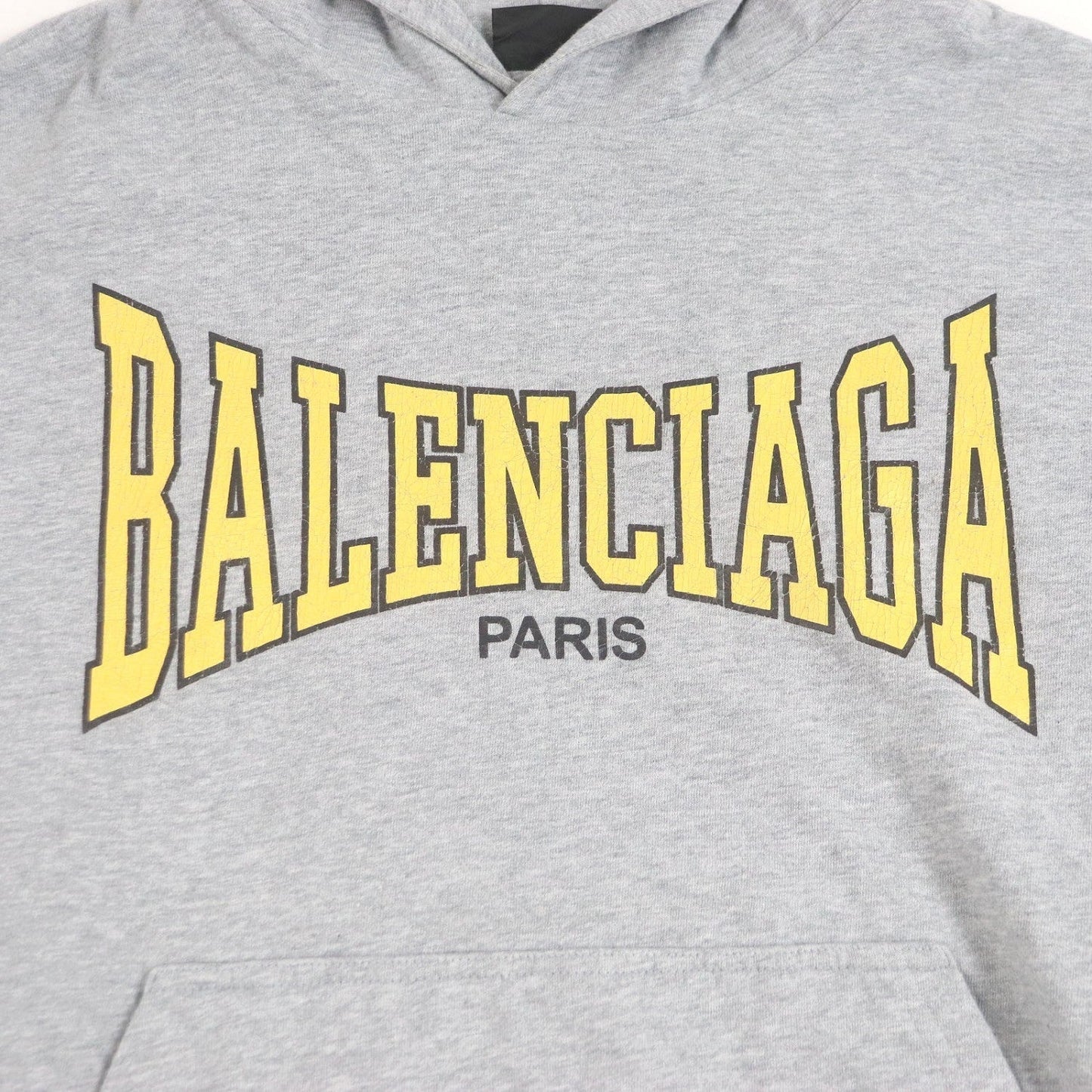BALENCIAGA Hoodie 807999 cotton gray BOXING LINED HOODIE L