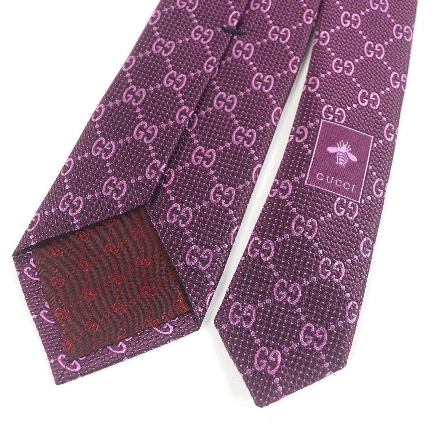 GUCCI tie 408865 silk purple 148×7cm
