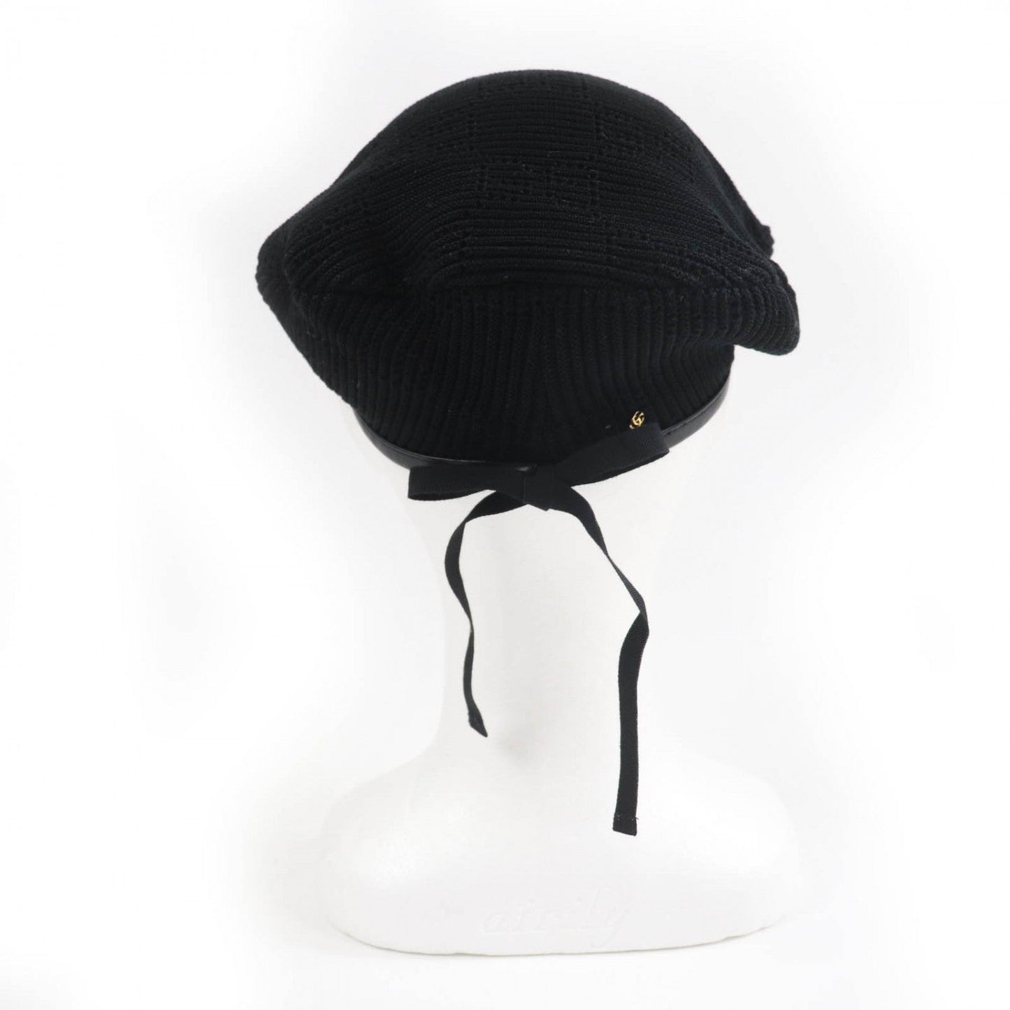 GUCCI beret 656574 cotton black L