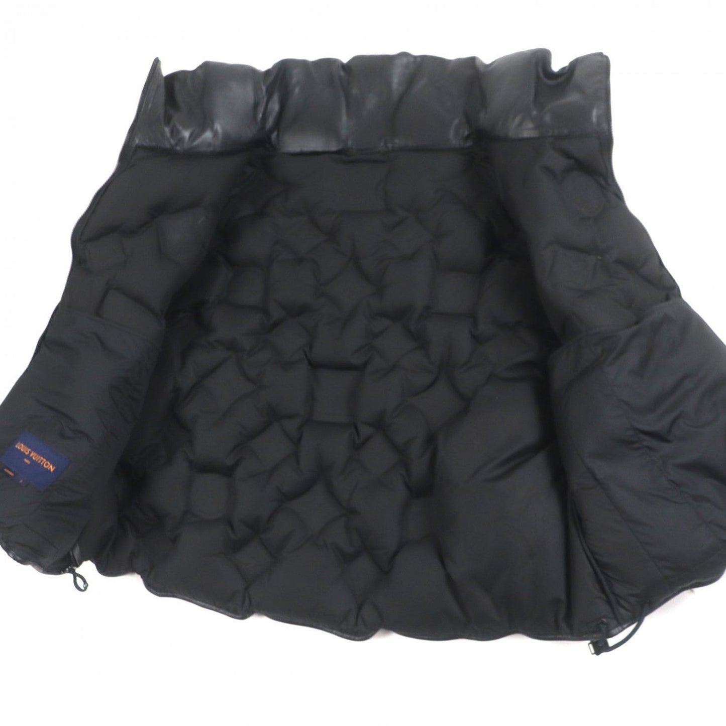 LOUIS VUITTON Down vest HHL84W Cowhide black Monogram Boyhood Puff S