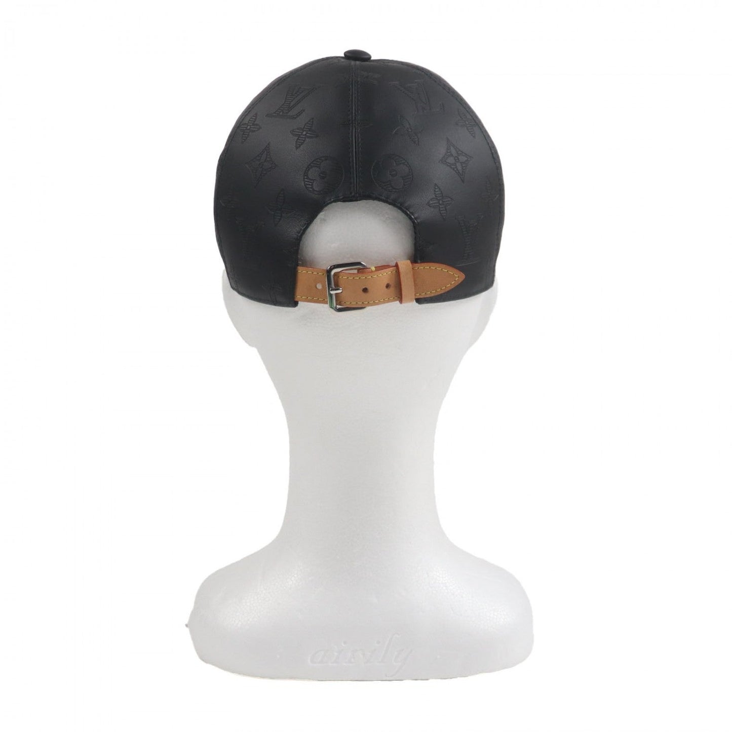LOUIS VUITTON cap M76581 Cowhide black Cap Monogram Shadow