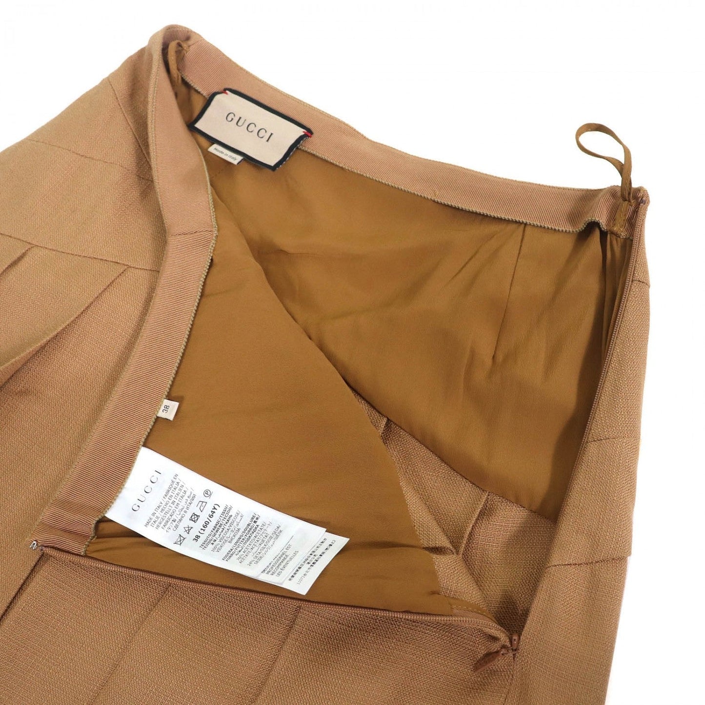 GUCCI Long skirt 704101 Rayon Brown type 38
