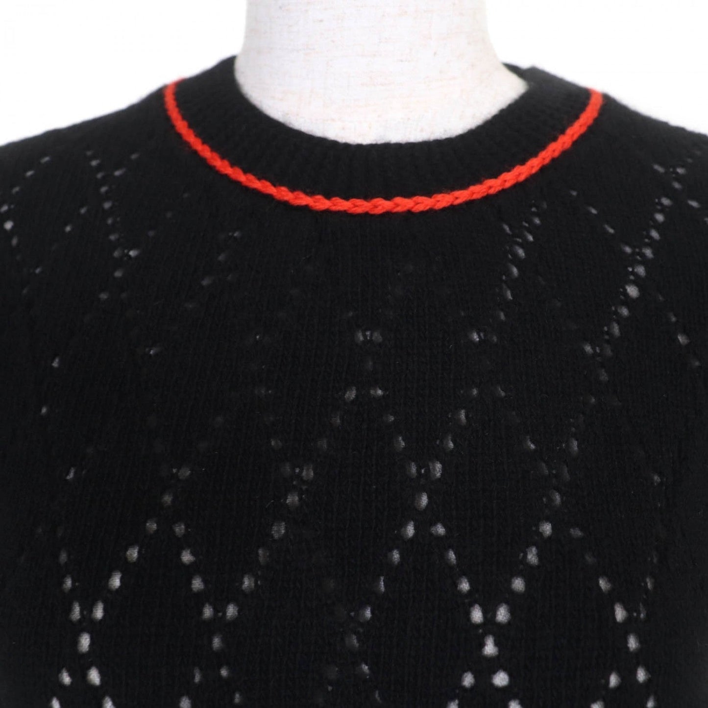 PRADA Short sleeve knit P24V63 wool black 40