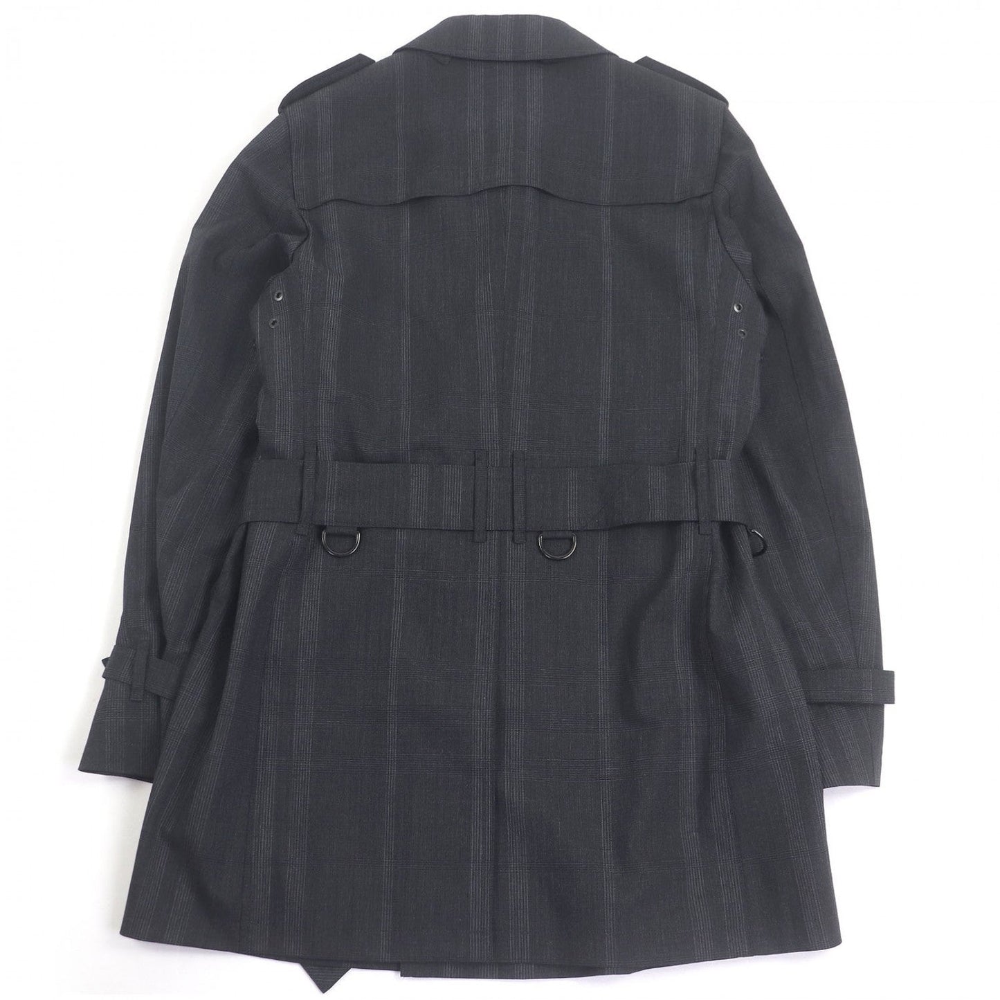 BURBERRY LONDON trench coat wool charcoal LL